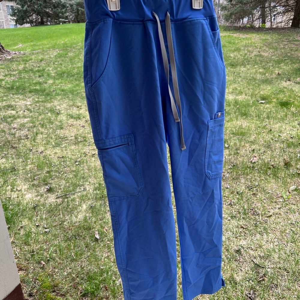 Figs Yola Skinny High Waisted Srub Pants